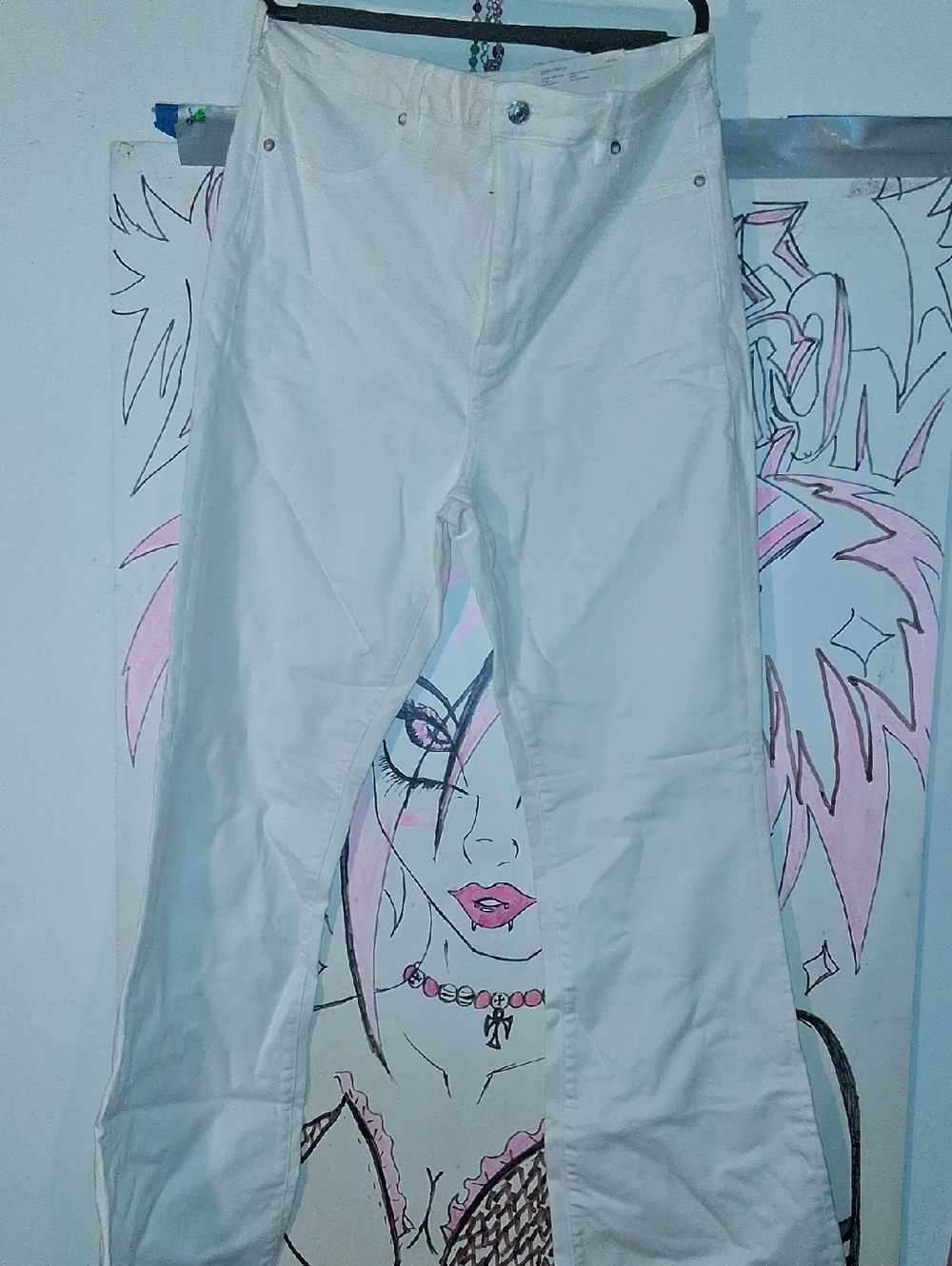 American Eagle Outfitters White Super Stretch Jeans Long